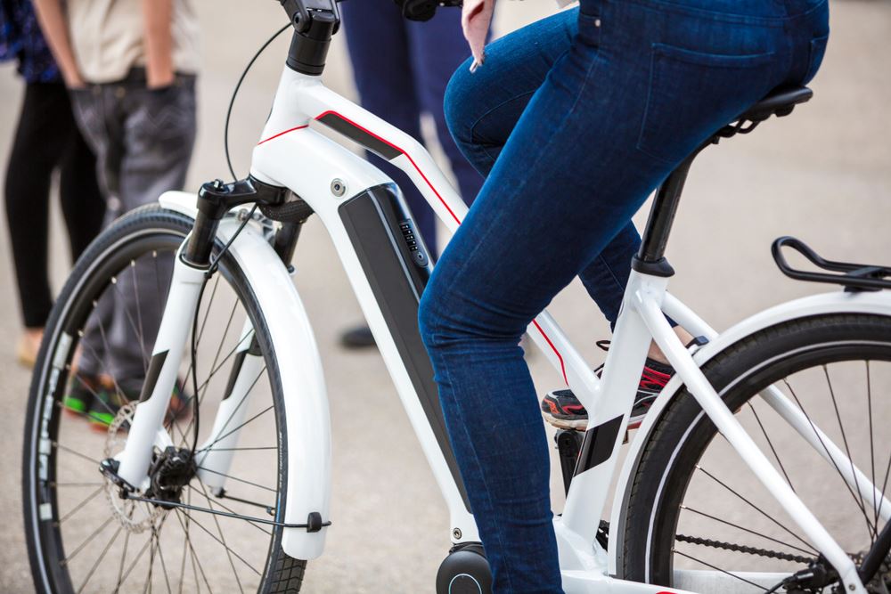 Modern White Electric Bicycle